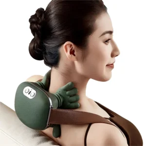 Electric Shiatsu Neck Shoulder Back Massager Finger Pressure Deep Kneading Muscle Relaxation for Stress Relief