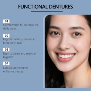 Adult Natural False Teeth Dentures Full Set